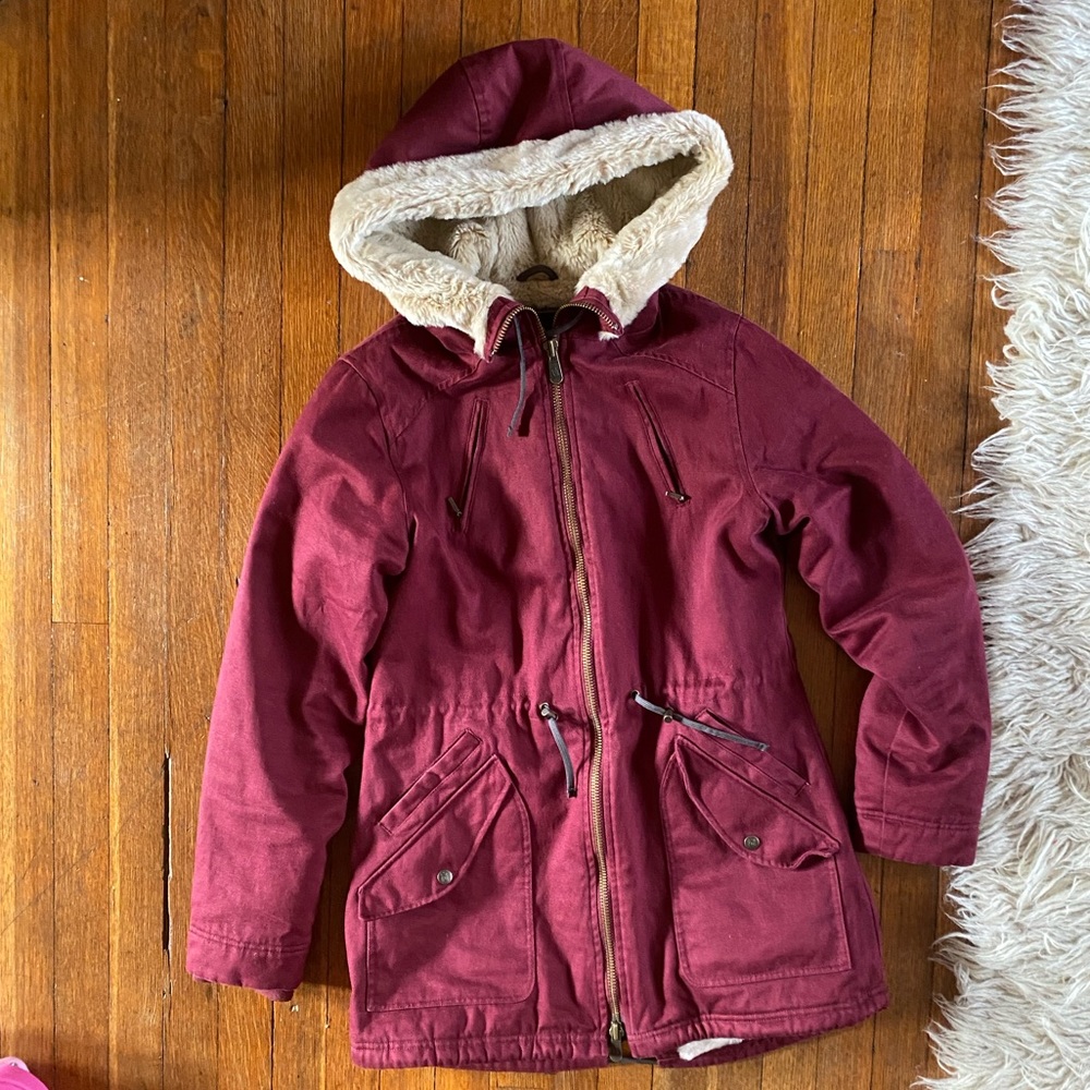 Hoodlamb Maroon Winter Jacket